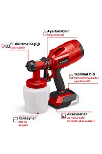 Tc-sy 18/60 Li - Solo, Akülü Sprey Boya Sistemi - 4260025 (AKÜ VE ŞARJ CİHAZI HARİÇTİR) ürün fotoğrafı
