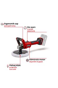 CE-CP 18/180 Li E - Solo, Akülü Polisaj ve Zımpara Makinesi - 2093320 ürün fotoğrafı