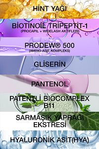 Kaş Kirpik Serumu - Kolajen Hyaluronik Asit Hint Yağı Keratin Peptidleri B5 Biocomplex B11- ürün fotoğrafı