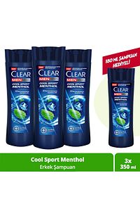 Men Kepeğe Karşı Etkili Şampuan Cool Sport Menthol 350 ml X3 ürün fotoğrafı