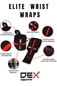 Fitness Bilek Sargısı , Wrıst Wraps Spor Bileklik 2'li Paket ürün fotoğrafı