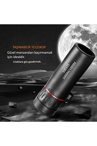 100x25 Zoomlu Yüksek Çözünürlüklü Tek Gözlü Monoküler Dürbün ürün fotoğrafı
