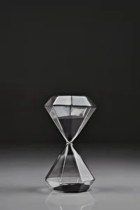 Siyah Diamond Kum Saati, 1 Saat Kum Saati Dekoratif Ürünler, Modern Kitaplık Dekoru Trend Masa Saati ürün fotoğrafı