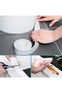 Su Sızdırmaz Geçirmez Dayanıklı Lavabo Tezgah Küvet Duş Banyo Mutfak Pencere Kenar Bandı 3,2 Mt ürün fotoğrafı