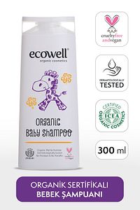 Organik Bebek Ve Çocuk Şampuanı, Saç Ve Vücut, Vegan Sertifikalı, Parabensiz, Konak Önleyici, 300 ml ürün fotoğrafı
