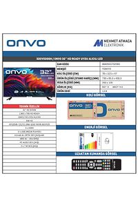 32OV5000H 32" 82 Ekran Uydu Alıcılı HD LED TV ürün fotoğrafı