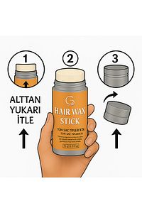 Hair Wax Stick 75gr - Saç Sabitleyici Berberstıckwax Topuz Fırçası ürün fotoğrafı
