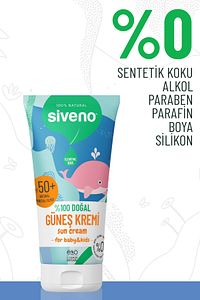 %100 Doğal Bebek Güneş Kremi Leke Karşıtı Antioksidan Nemlendirici Bitkisel UVA UVB SPF 50+ 50 ml ürün fotoğrafı