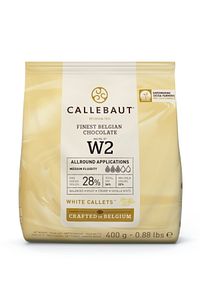 W2 Beyaz Kuvertür Drop Çikolata 400 gr ürün fotoğrafı