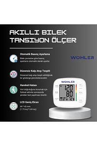 Bilekten Ölçer Dijital Tansiyon Aleti , Nabız Ölçer , 2 X 120 Ölçüm Hafıza , Saklama Kutulu ürün fotoğrafı