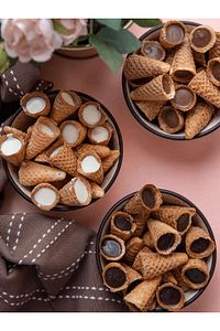 Waffle Bıtes Sütlü Çikolatalı Kornet 48 Gr. (1 Paket) ürün fotoğrafı