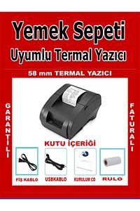 Termal Makbuz Yazıcı Adisyon Yazıcısı Getir Yemek Sepeti Fiş Yazıcı ürün fotoğrafı