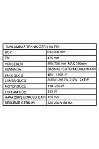 Mod F17 Beyaz Davlumbaz ürün fotoğrafı