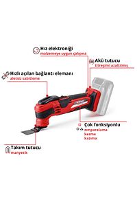 VARRITO - Solo, Akülü Raspalama Makinesi (Akü ve şarj cihazı dahil değildir) ürün fotoğrafı