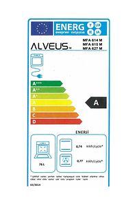 Alv Mfa 627 White 76 Lt Beyaz Ankastre Fırın ürün fotoğrafı