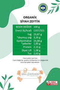 Organik Siyah Zeytin 310gr ürün fotoğrafı