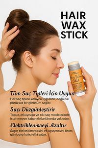 Hair Wax Stick 75gr - Saç Sabitleyici Berberstıckwax Topuz Fırçası ürün fotoğrafı