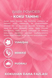 Bebek Pudrası Saç Parfümü Besleyici ve Onarıcı Saç Bakım Spreyi Baby Powder Hair Perfume Spray 100ml ürün fotoğrafı