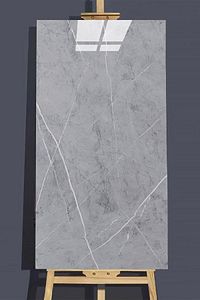 30x60 Cm Açık Gri Mermer Desenli Kendinden Yapışkanlı Seramik Köpük Banyo PVC Duvar Paneli ürün fotoğrafı