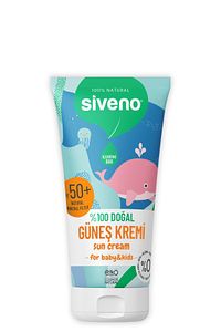 %100 Doğal Bebek Güneş Kremi Leke Karşıtı Antioksidan Nemlendirici Bitkisel UVA UVB SPF 50+ 50 ml ürün fotoğrafı