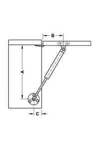 Std Dolap Kapak Pistonu Mutfak Dolabı Kapağı Gazlı Amortisörlü Piston 100n / 25cm - Beyaz ürün fotoğrafı