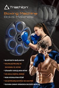 T-225 Refleks Geliştirici Akıllı Boks Eğitim Makinesi / Bluetooth / Rgb / Müzikli ürün fotoğrafı
