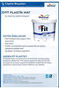 Fit Plastik Su Bazlı Iç Cephe Duvar Boyası Kokusuz Kolay Uygulanır ürün fotoğrafı