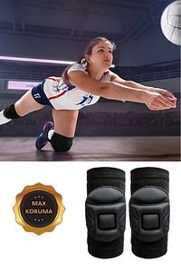 Çiftli Yetişkin Voleybol Dizliği Kaleci Dizliği Kabartma Sünger Destekli ürün fotoğrafı