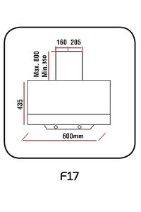 Mod F17 Siyah Davlumbaz ürün fotoğrafı