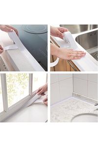 Su Sızdırmaz Geçirmez Dayanıklı Lavabo Tezgah Küvet Duş Banyo Mutfak Pencere Kenar Bandı 3,2 Mt ürün fotoğrafı