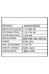 F5 Ecr Siyah Sürgülü Aspiratör ürün fotoğrafı