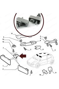 Peugeot Citroen Bipper Nemo Fiorino Güneşlik Baglantı Ayağı ürün fotoğrafı