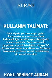 Nefes Açıcı Uyku Ve Yastık Spreyi Okaliptus, Nane, Biberiye Rahatlatıcı Uyku Ve Dinlenme Spreyi 50ml ürün fotoğrafı