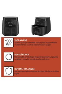 AirFit XXL 7.6 L Camlı Airfryer ürün fotoğrafı
