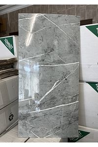 30x60 Cm Açık Gri Mermer Desenli Kendinden Yapışkanlı Seramik Köpük Banyo PVC Duvar Paneli ürün fotoğrafı