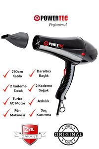TR-901 Turbo Profesyonel Fön Makinası + Berber Fön Fırçası ürün fotoğrafı