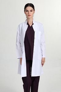 Kadın Beyaz Önlük Uzun Hakim Yaka Doktor Hemşire Öğretmen Laboratuvar Stajer Önlüğü ürün fotoğrafı
