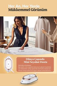 Nb301 Mini Seyahat Ütüsü Çift Voltaj Dünya Çapında Kullanıma Uygun White ürün fotoğrafı