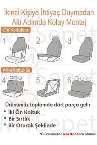 Araba Otomobil Servis Kılıfı Likralı Esnek Siyah Tüm Araç Modellerine Uygundur Universal ürün fotoğrafı