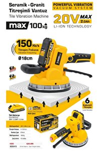 SGS5415 - 20 Volt 2 Amper Akülü Titreşimli Vantuz Seramik Granit Mermer Kiremit Döşeme Makinesİ ürün fotoğrafı