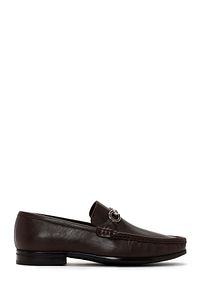 Erkek Kahverengi Deri Casual Loafer 24sfd631518 ürün fotoğrafı