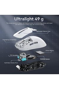 X3 SUPERLIGHT KABLOSUZ OYUNCU MOUSE PAW3395 (GRIP TAPE HEDİYELİ) ürün fotoğrafı