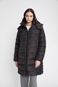 Puffer Şişme Uzun Mont Parka Su Itici Regular Kalıp Çıkarılabilir Kapüşonlu A1315ax23wn ürün fotoğrafı