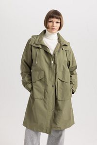 Su Geçirmez Regular Fit Kapüşonlu Ince Parka A8988ax24sp ürün fotoğrafı