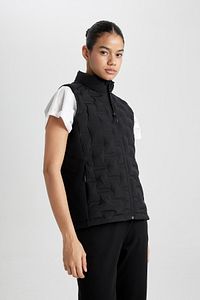 Fit Su Itici Rüzgar Geçirmez Slim Fit Dar Kesim Fermuarlı Şişme Sporcu Yelek B2069ax24sp ürün fotoğrafı