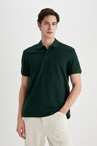 Regular Fit Kısa Kollu Basic Düz Pike Kumaş Polo Tişört C1293ax24sp ürün fotoğrafı