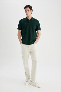 Regular Fit Kısa Kollu Basic Düz Pike Kumaş Polo Tişört C1293ax24sp ürün fotoğrafı