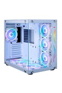 Warfire 7x Argb Fan Usb 3.0 Psu Yok Atx Gaming Bilgisayar Kasası Beyaz ürün fotoğrafı