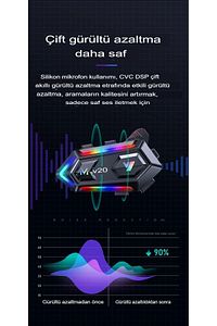 RGB Işıklı Bluetooth Motosiklet İntercom Kask kulaklık BT5.3 Stereo Su Geçirmez Kulaklık ürün fotoğrafı