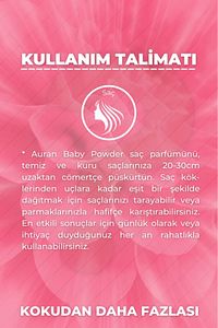Bebek Pudrası Saç Parfümü Besleyici ve Onarıcı Saç Bakım Spreyi Baby Powder Hair Perfume Spray 100ml ürün fotoğrafı